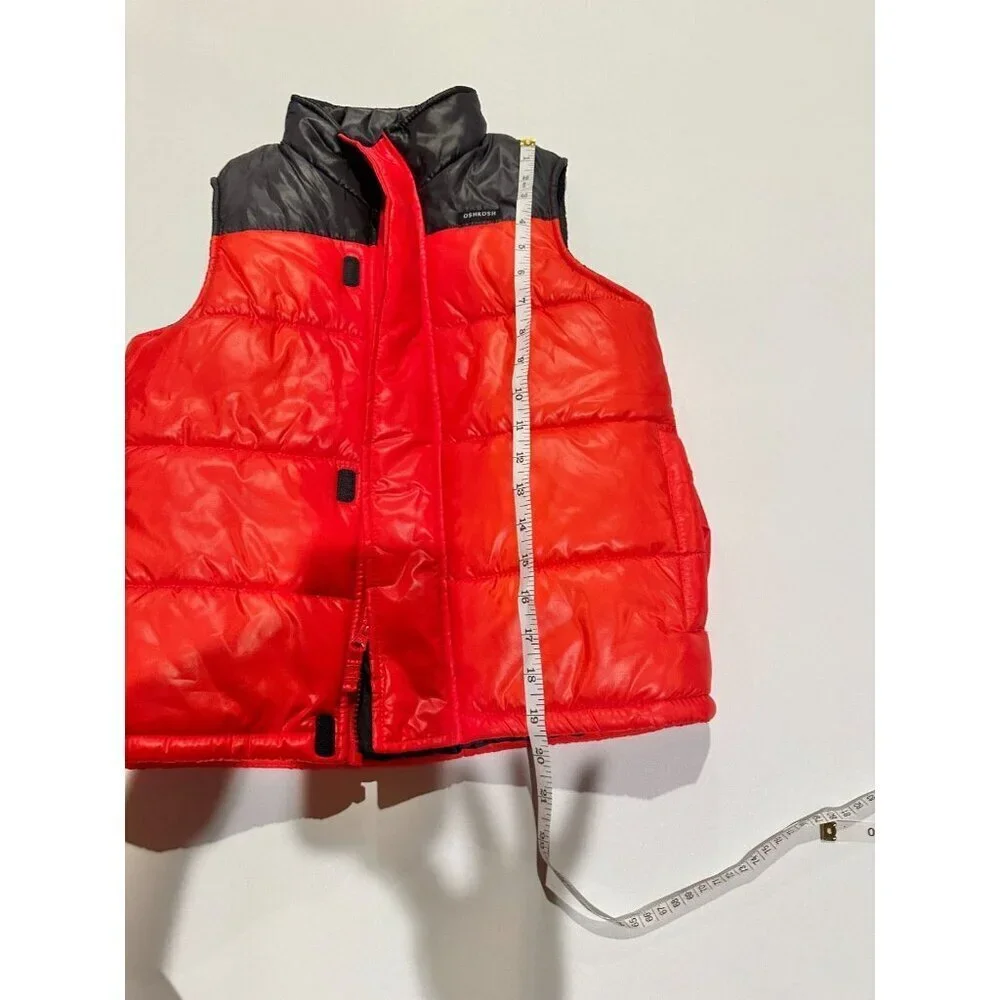 EUC Boys OshKosh B’gosh Zip Front Quilted Puffer Vest Water Resistant Size 8